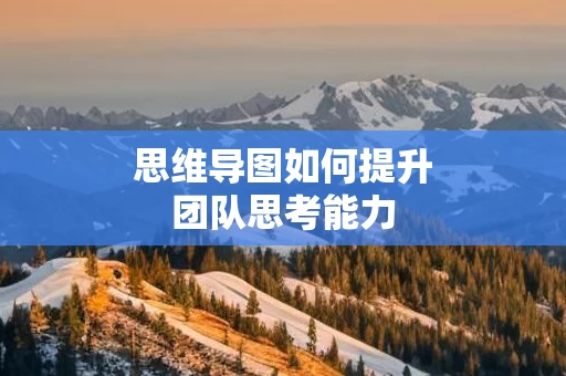 思维导图如何提升团队思考能力