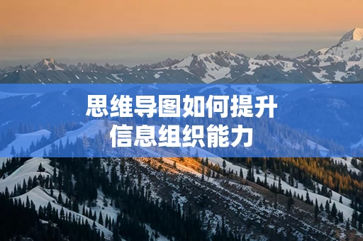 思维导图如何提升信息组织能力