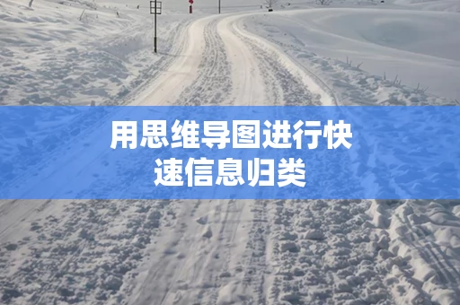 用思维导图进行快速信息归类