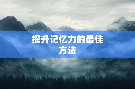 提升记忆力的最佳方法
