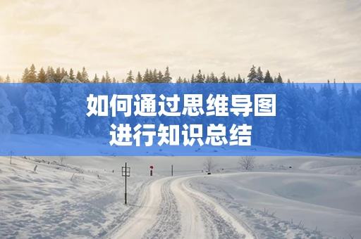 如何通过思维导图进行知识总结