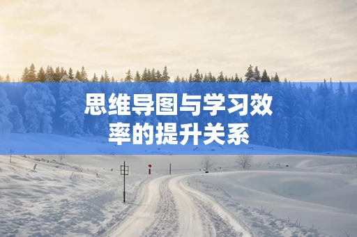 思维导图与学习效率的提升关系