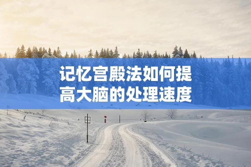 记忆宫殿法如何提高大脑的处理速度