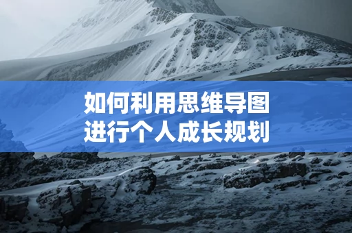 如何利用思维导图进行个人成长规划