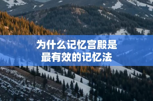 为什么记忆宫殿是最有效的记忆法