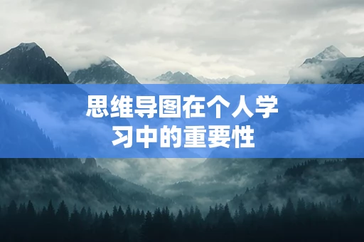 思维导图在个人学习中的重要性