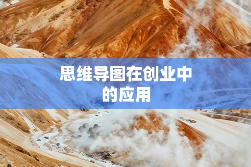 思维导图在创业中的应用