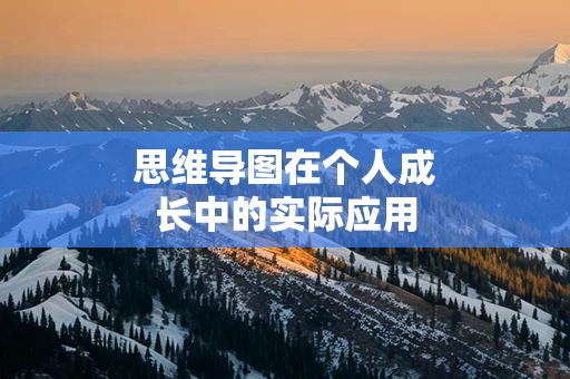 思维导图在个人成长中的实际应用