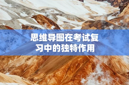 思维导图在考试复习中的独特作用