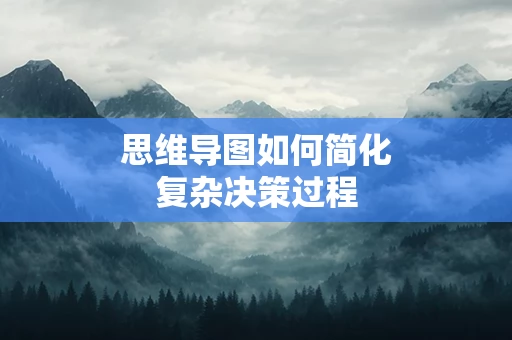 思维导图如何简化复杂决策过程