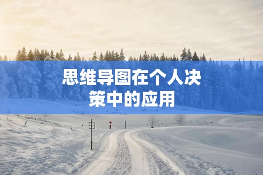 思维导图在个人决策中的应用