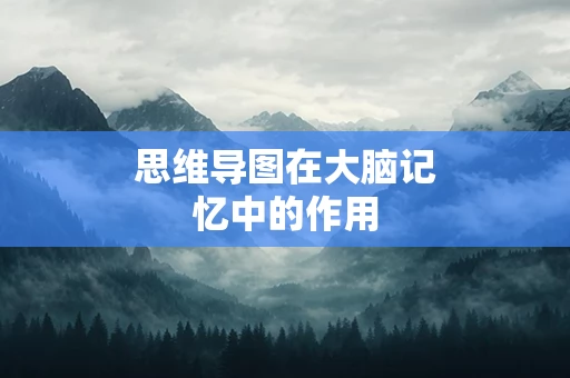 思维导图在大脑记忆中的作用