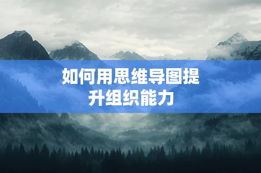 如何用思维导图提升组织能力