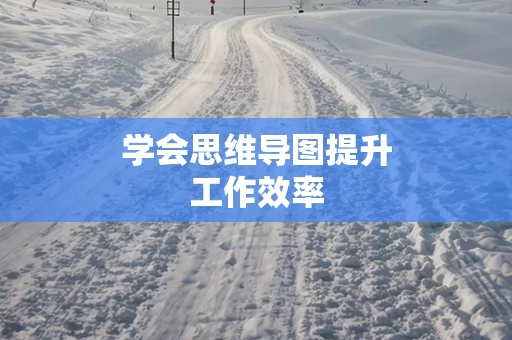 学会思维导图提升工作效率