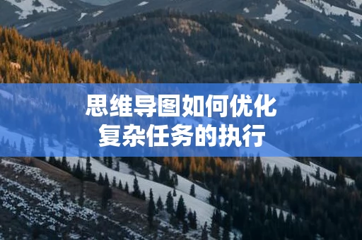 思维导图如何优化复杂任务的执行