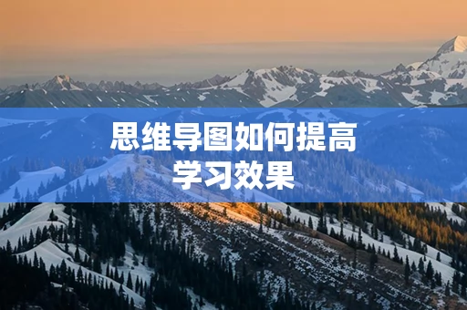 思维导图如何提高学习效果