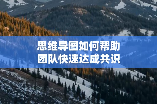 思维导图如何帮助团队快速达成共识