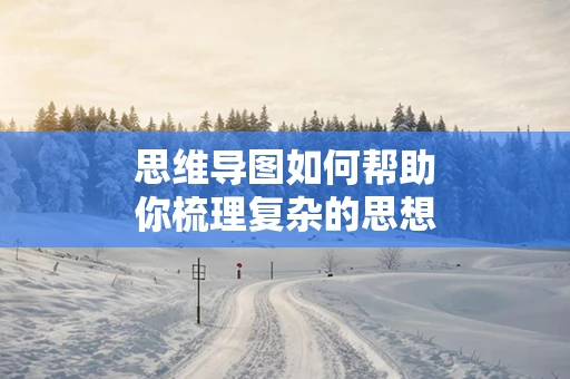 思维导图如何帮助你梳理复杂的思想