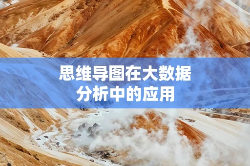 思维导图在大数据分析中的应用