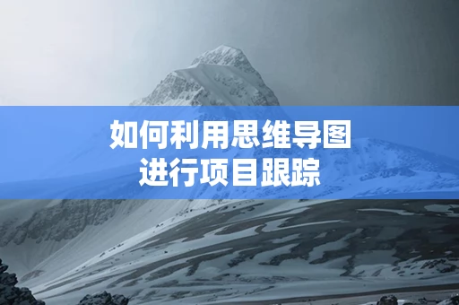 如何利用思维导图进行项目跟踪