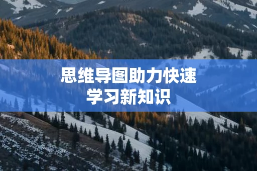 思维导图助力快速学习新知识
