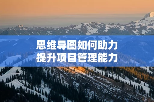 思维导图如何助力提升项目管理能力