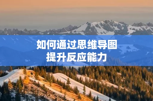 如何通过思维导图提升反应能力