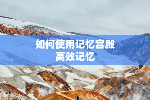 如何使用记忆宫殿高效记忆