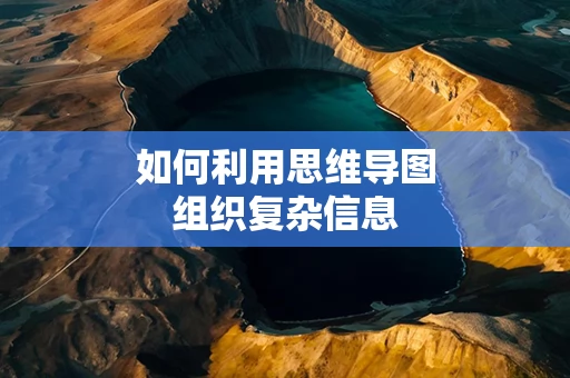 如何利用思维导图组织复杂信息