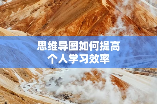 思维导图如何提高个人学习效率