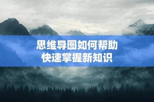 思维导图如何帮助快速掌握新知识