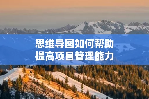 思维导图如何帮助提高项目管理能力
