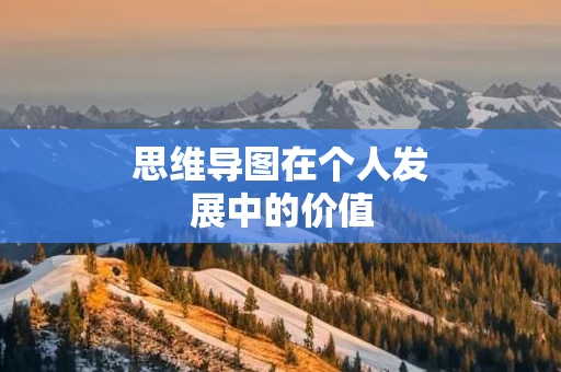 思维导图在个人发展中的价值