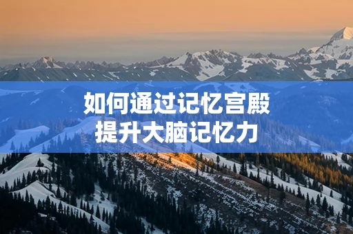 如何通过记忆宫殿提升大脑记忆力