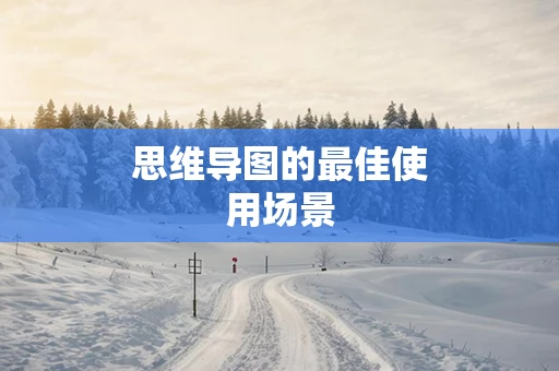 思维导图的最佳使用场景