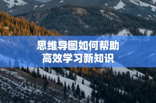 思维导图如何帮助高效学习新知识