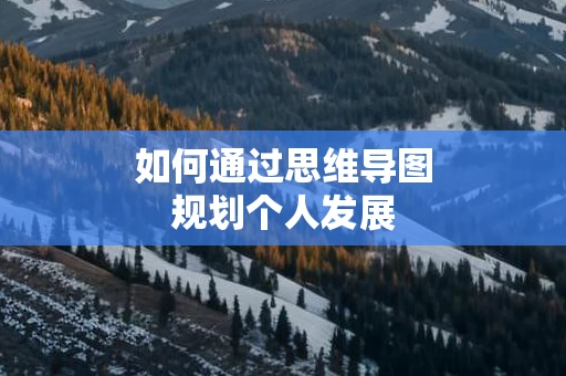 如何通过思维导图规划个人发展
