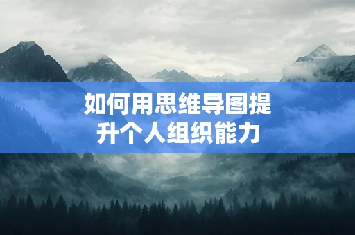如何用思维导图提升个人组织能力