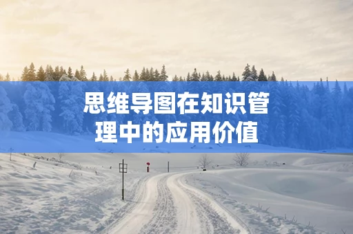 思维导图在知识管理中的应用价值