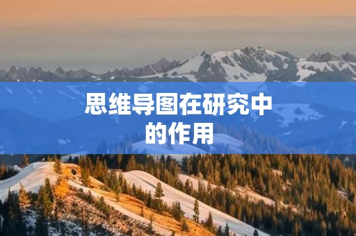 思维导图在研究中的作用