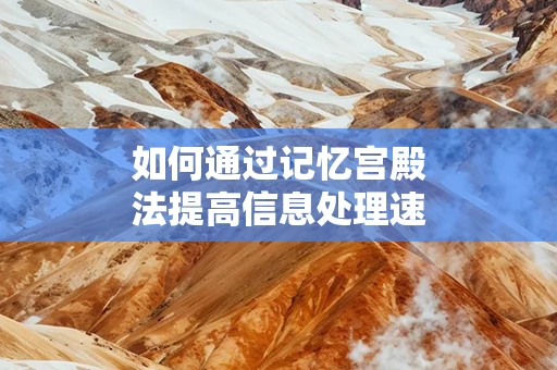 如何通过记忆宫殿法提高信息处理速度