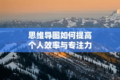 思维导图如何提高个人效率与专注力