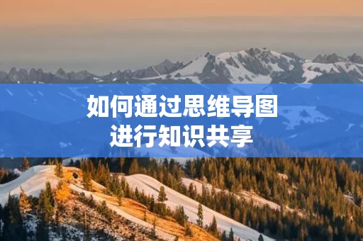 如何通过思维导图进行知识共享