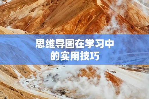 思维导图在学习中的实用技巧
