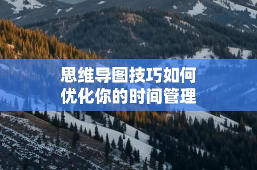 思维导图技巧如何优化你的时间管理