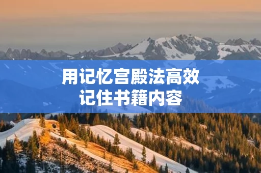 用记忆宫殿法高效记住书籍内容