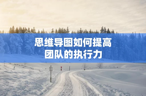 思维导图如何提高团队的执行力