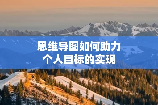 思维导图如何助力个人目标的实现