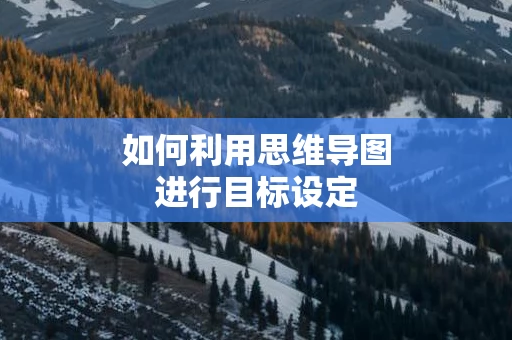 如何利用思维导图进行目标设定