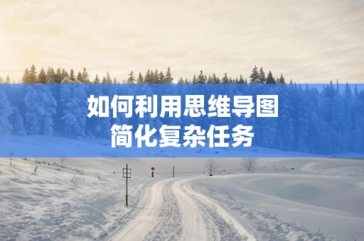 如何利用思维导图简化复杂任务